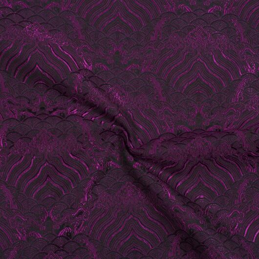 Brocade heaven, fuchsia and black