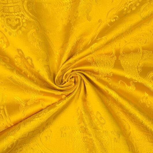 Brocade fabric Qing, yellow