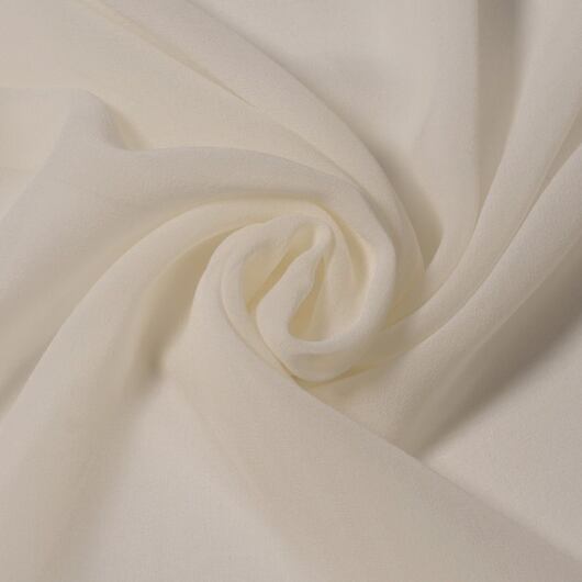 Silk georgette, ivory white