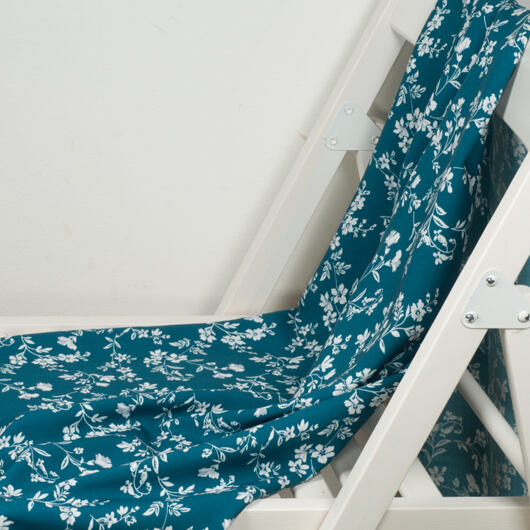 EcoVero viscose blue-white fabric