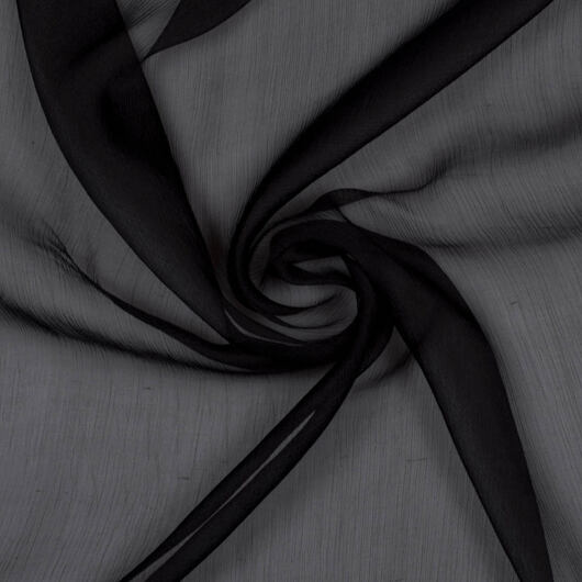 White chiffon silk fabric