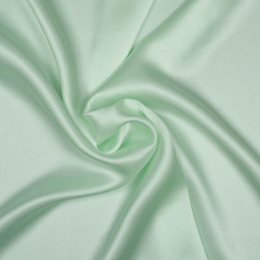 Green satin silk fabric