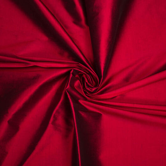 Red silk fabric