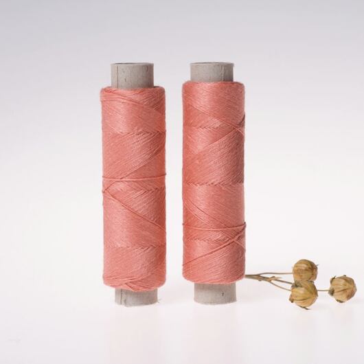 Fine linen thread, 20x3, 100m, salmon