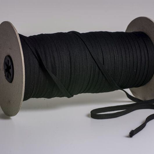 Flat cotton lace, black