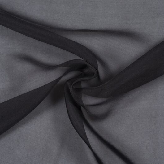 White chiffon silk fabric