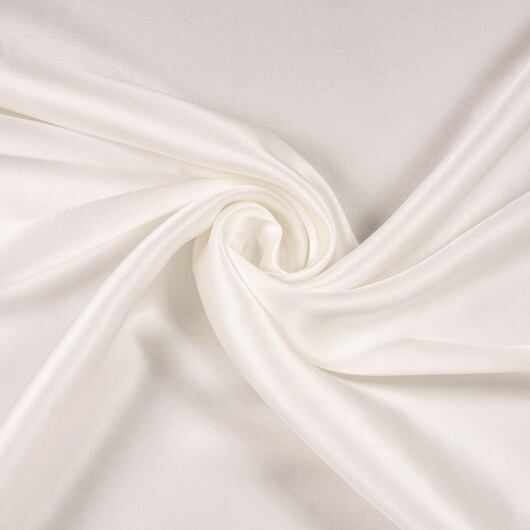 White satin silk fabric