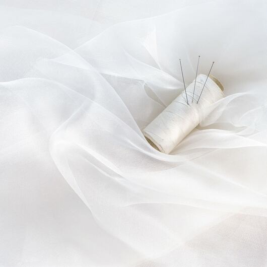 French silk crepeline, undyed