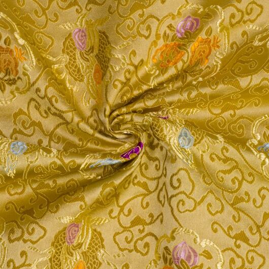 Brocade fabric Baroque, beige