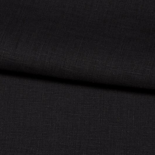 Linen fabric, 100% linen, black