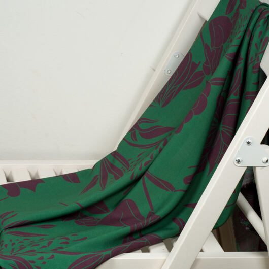 EcoVero viscose green fabric