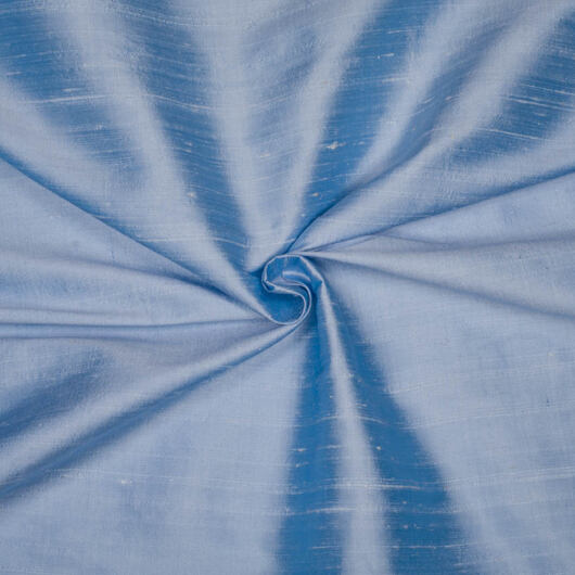 Blue silk fabric