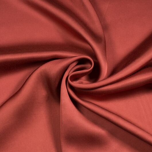 Rayon charmeuse satin, brick red