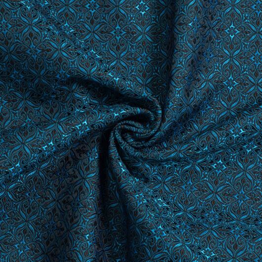 Noble brocade, black and turguoise