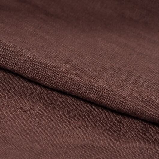 European linen fabric, brown 100% linen