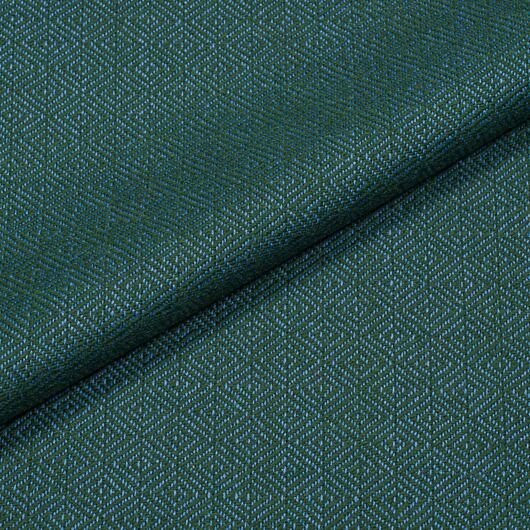 Diamond weave virgin wool, green and blue
