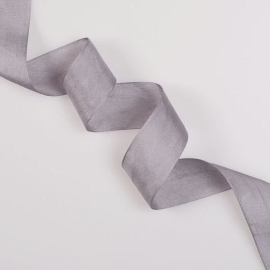 Silk ribbon 2 cm, grey