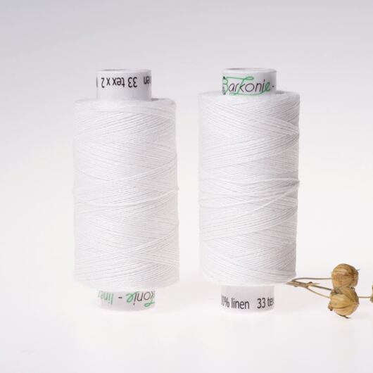 Medium linen thread, 33x2, 200m, white