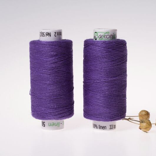 Medium linen thread, 33x2, 200m, dark violet