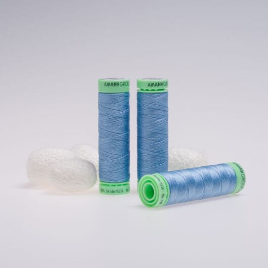 Silk thread, 50m, light blue