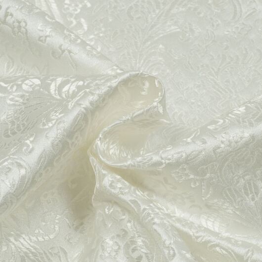 Peacock feather brocade, ivory white