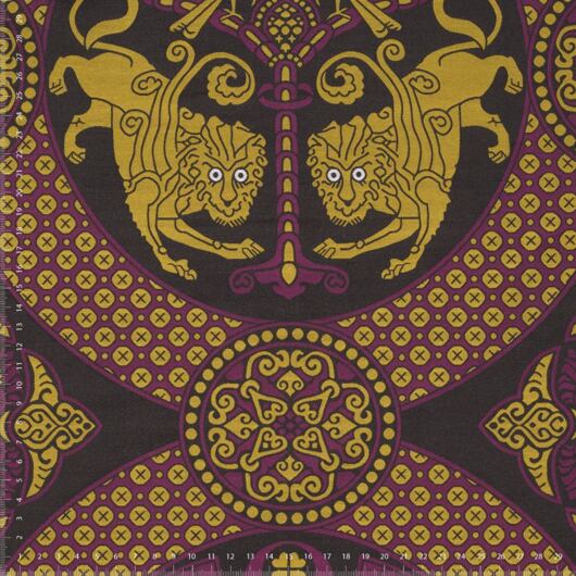 Black damask fabric for medieval clothing from silk wool © Sartor Bohemia