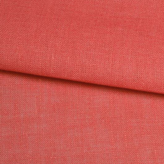 Lněné plátno, lehké, korálové