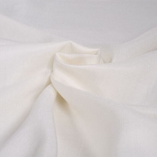Wild eri silk, plain weave, ivory white