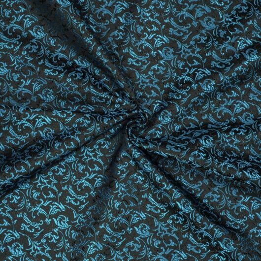 Brocade ornaments, turquoise and black