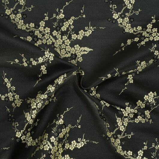 Brocade Sakura, gold and black