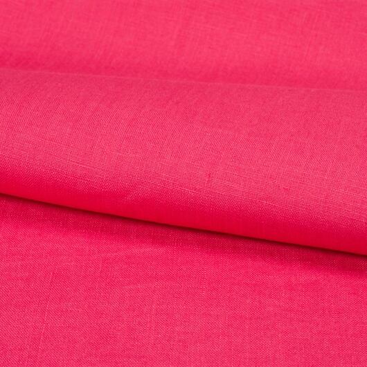 Pink linen fabric, 100% linen