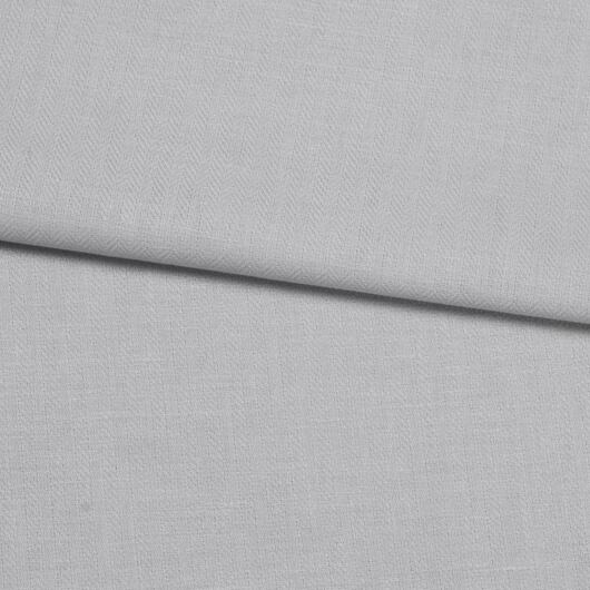 Len s bavlnou, rybí kost, světle šedý