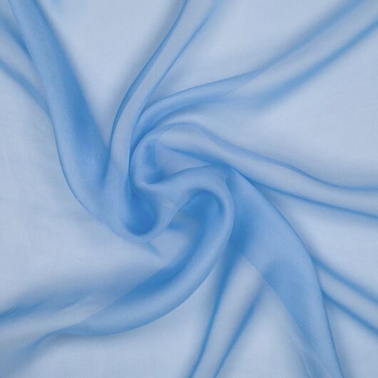 Silk chiffon, light blue