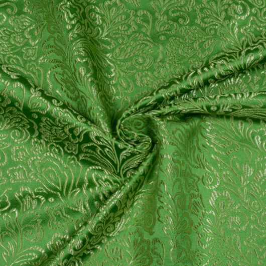 Zelený brokát, olivovo-zlatý