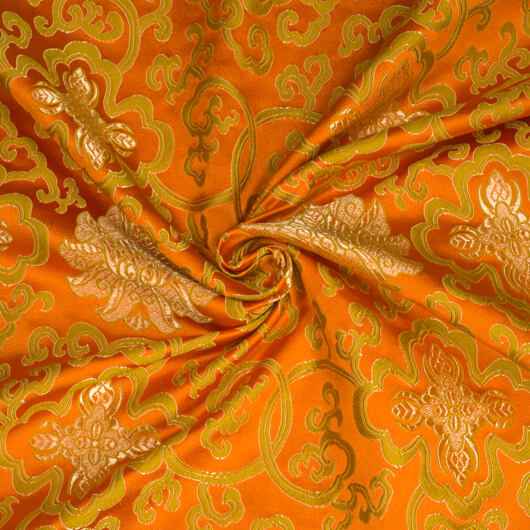 Oranžový brokát