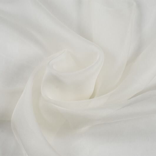 White chiffon silk fabric