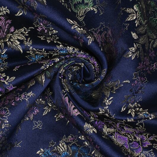 Brocade bouquet, dark blue
