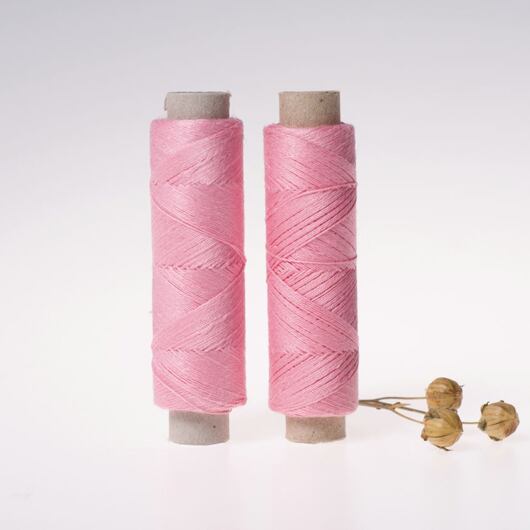 Fine linen thread, 20x3, 100m, pink