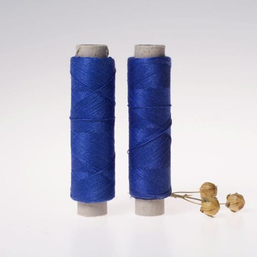 Fine linen thread, 20x3, 100m, dunkelblau