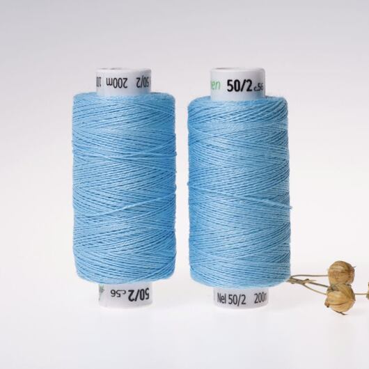 Medium linen thread, 33x2, 200m, aqua