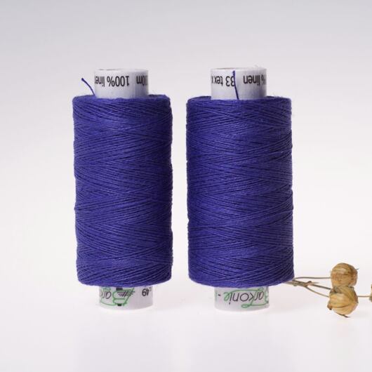Medium linen thread, 33x2, 200m, blue-violet