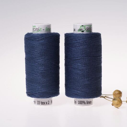 Medium linen thread, 33x2, 200m, dark blue