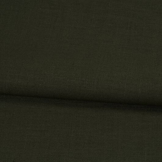 Army green fine linen cotton blend fabric