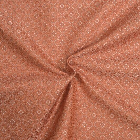 Noble brocade, silver and brick red