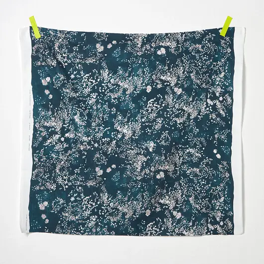 Japonská bio bavlna LEI NANI, dvojitá gázovina, petrolejově modrá