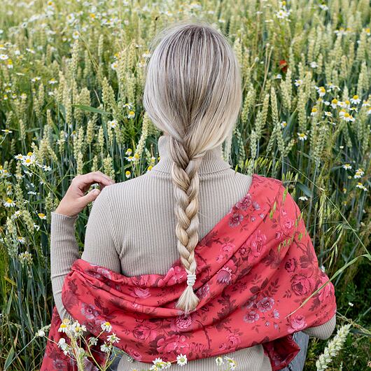 EcoVero viscose red fabric