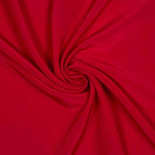 Red crepe silk fabric