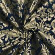 Blue and gold brocade fabric for medieval clothing from 100% silk © Sartor Bohemia