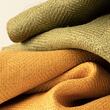 Silk linen blend, herringbone, orange