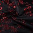 Brocade large Sakura, black and red